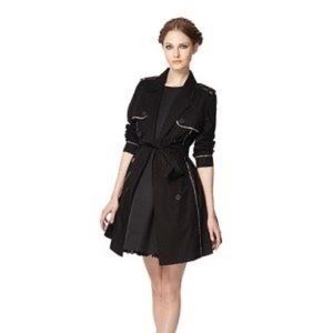 Jason Wu Black Trench Coat, size M